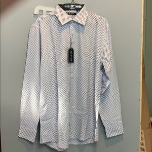Brand new white andnavy foulard shirt